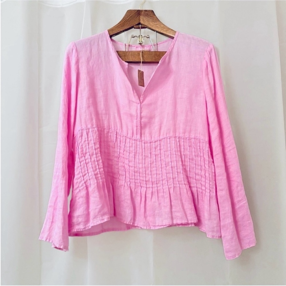 CP SHADES LINEN ALMA BLOUSE TOP